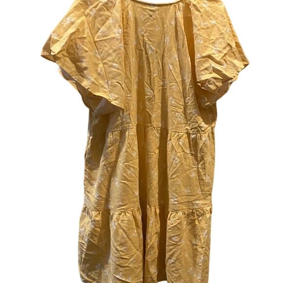 Universal Threads Yellow Tiered Short Sleeve Mini Dress Size L - Picture 4 of 5